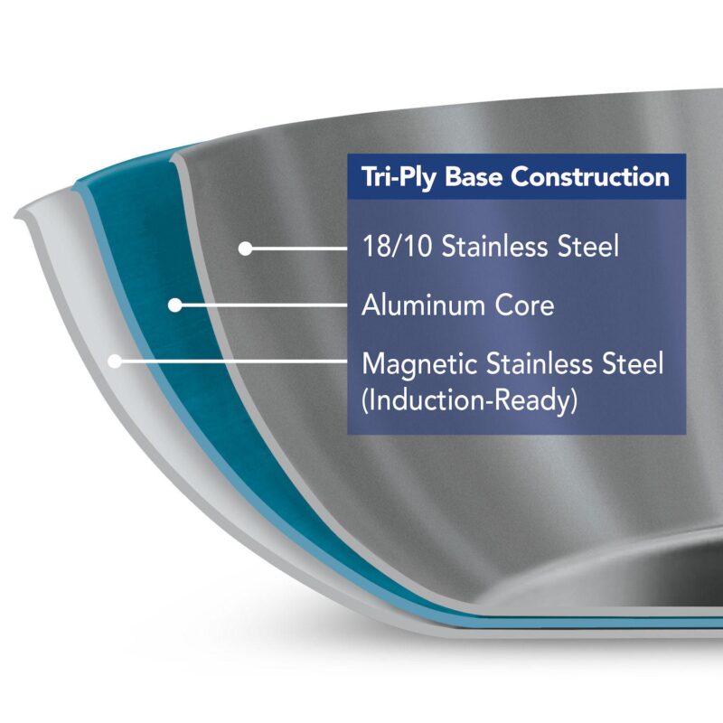 Tramontina Gourmet Tri-Ply Clad Stainless Steel 10-in. Frypan - Image 5