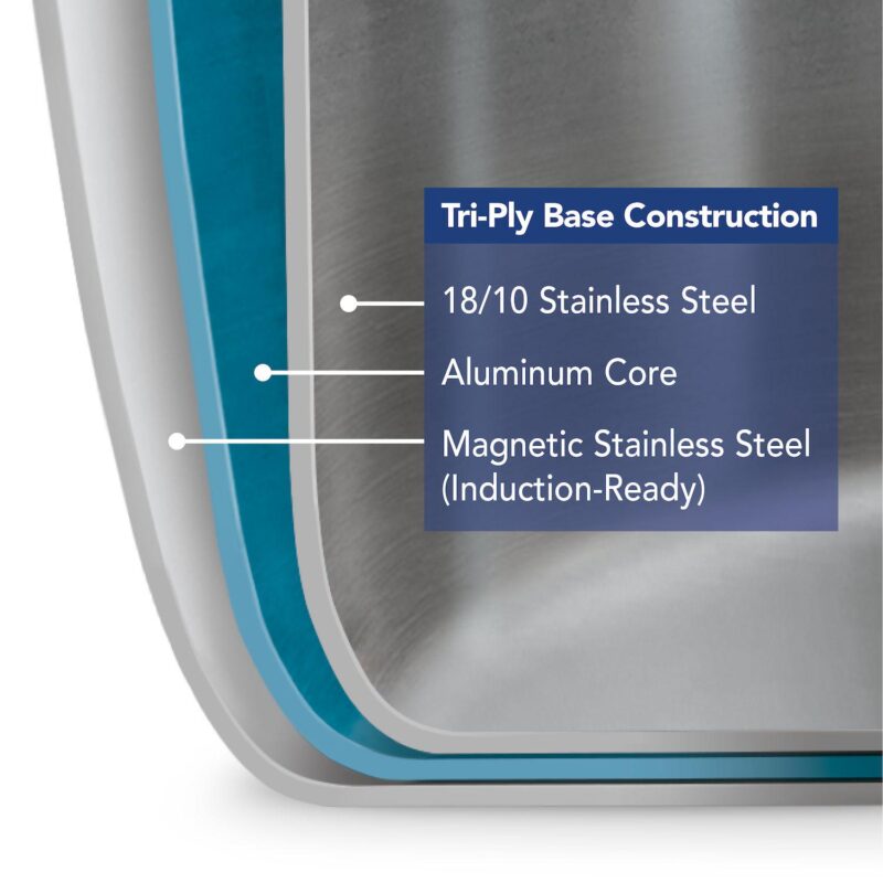 Tramontina Gourmet Tri-Ply Clad Stainless Steel 3-qt. Braiser - Image 9