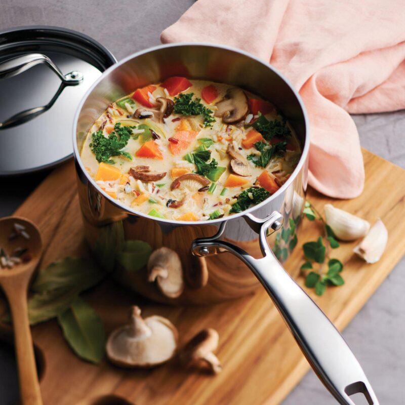 Tramontina Gourmet Tri-Ply Clad Stainless Steel 2-qt. Saucepan - Image 3