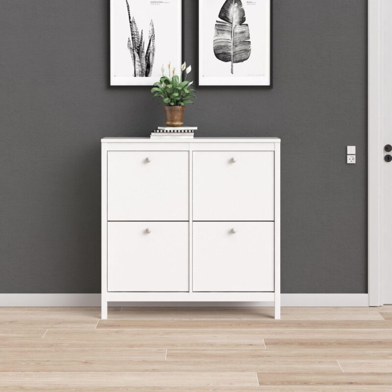 Tvilum Madrid 4-Drawer Shoe Cabinet Floor Decor - Image 5