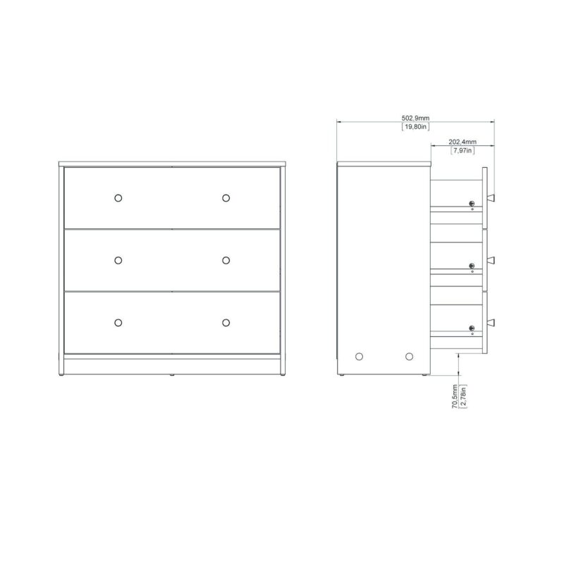 Tvilum Portland 3-Drawer Dresser - Image 8