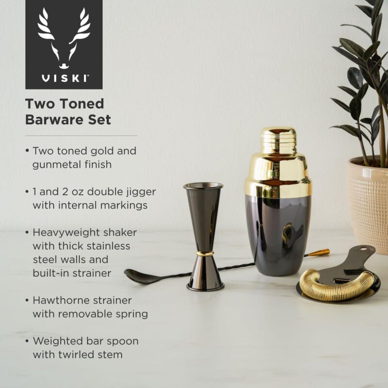 Two Toned Barware Set by Viski - Image 4
