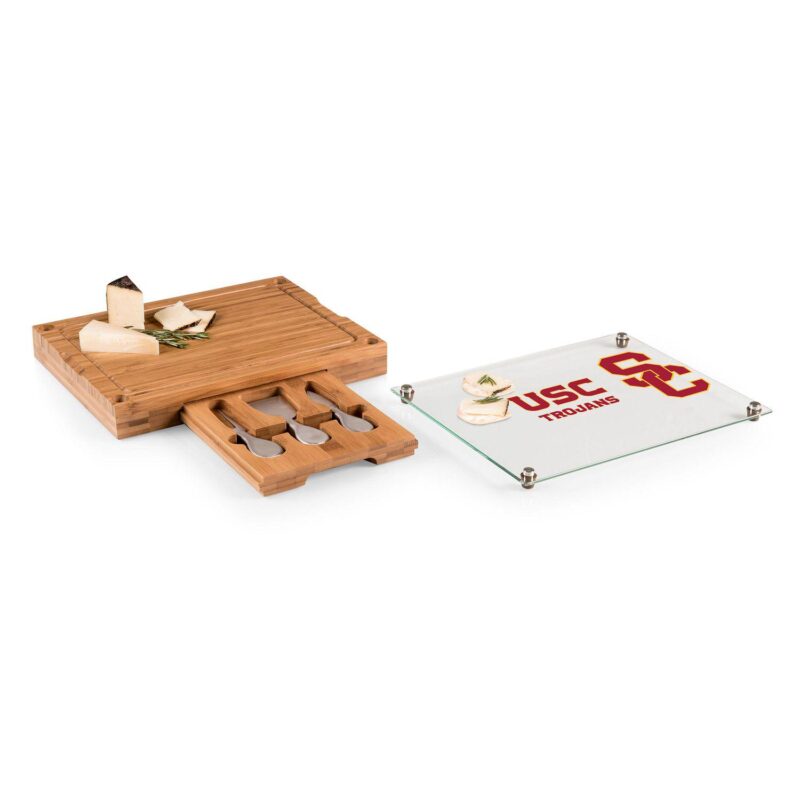 USC Trojans Concerto Glass-Top Cutting Board Set - Image 2