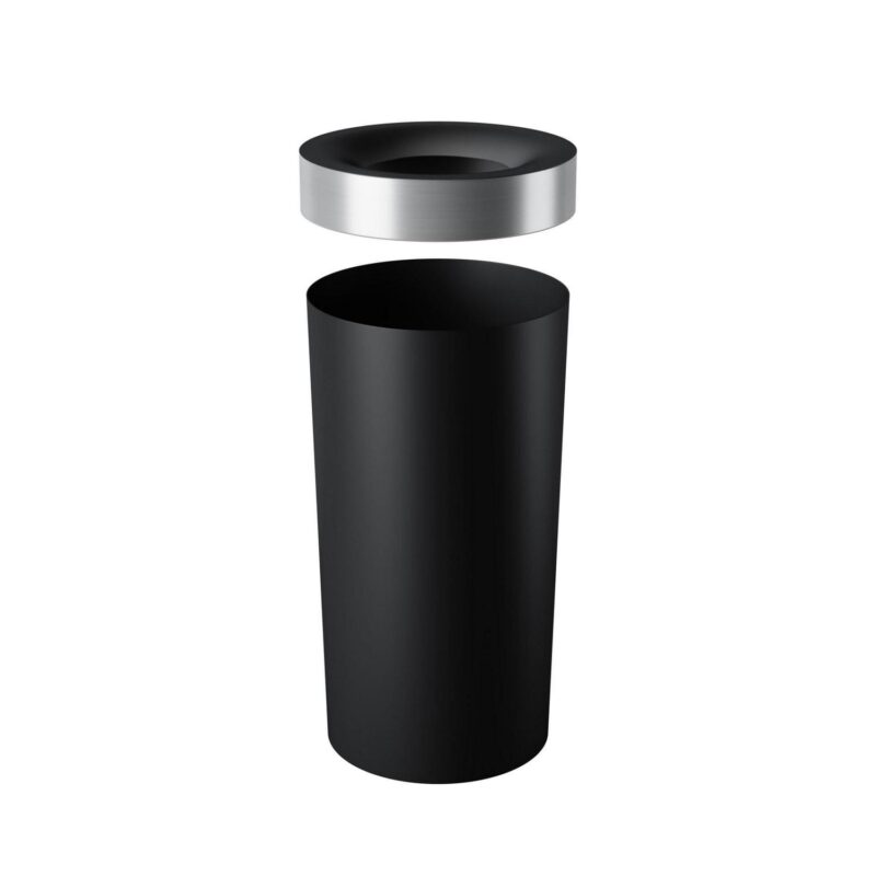 Umbra 16.5 gal Vento Plastic Lid Kitchen Trash Can, Black - Image 7