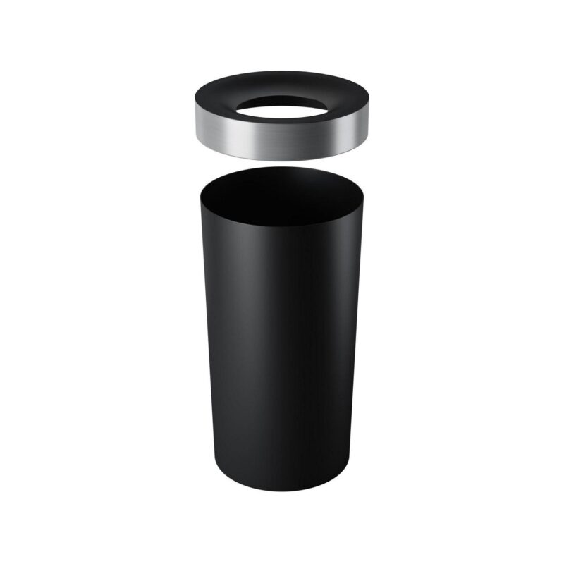 Umbra 16.5 gal Vento Plastic Lid Kitchen Trash Can, Black - Image 8