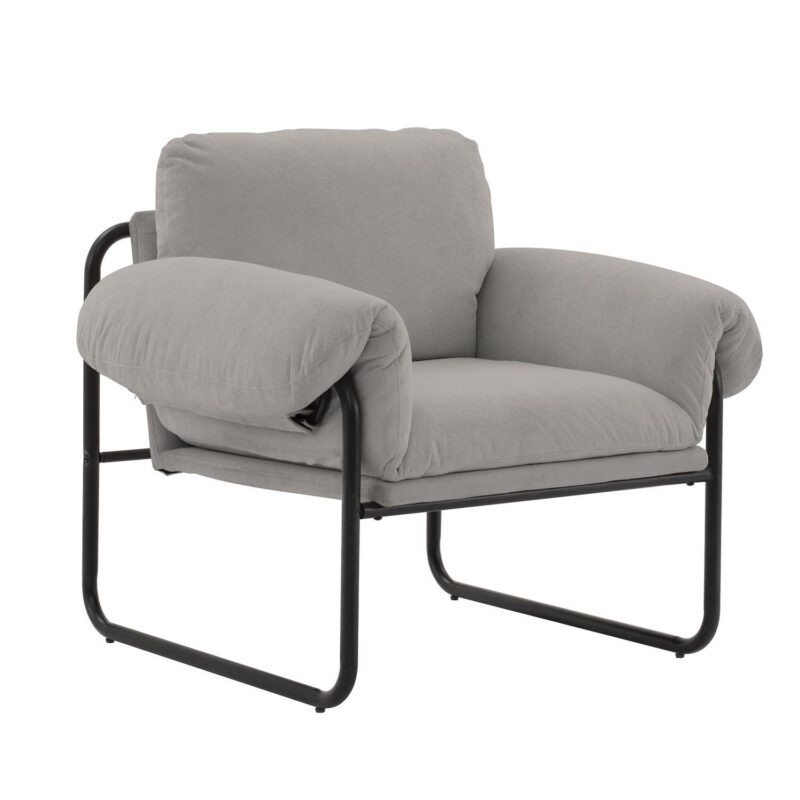 Upholstered Accent Chair with Solid Metal Framework - Image 7