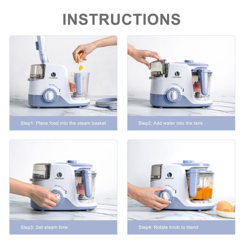 Ventray Baby Food Maker, Multi-Function All-in-one Food Processor - Image 3