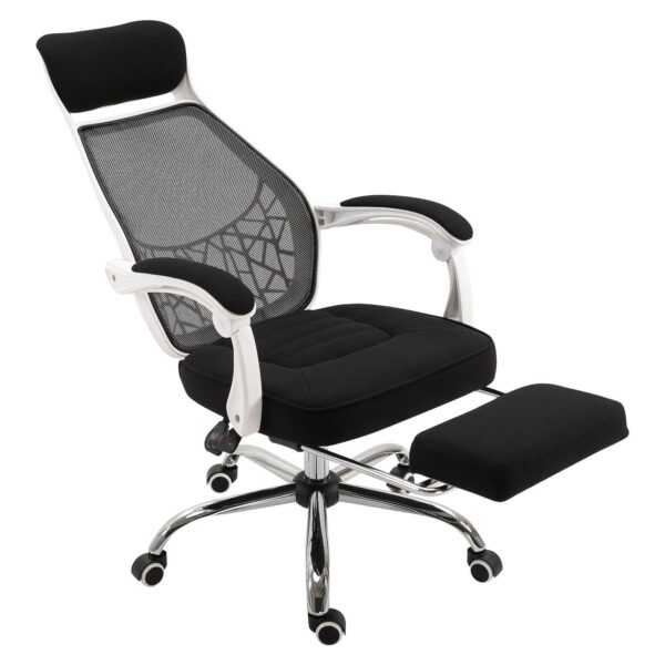 Vinsetto Ergonomic High Back Mesh Office Chair Swivel Reclining Computer Desk Chair with Retractable Footrest Headrest Padded Armrest