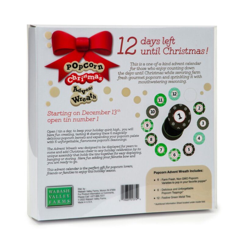 Wabash Valley Farms Whirley-Pop 12 Days of Popcorn Christmas Advent Set - Image 4