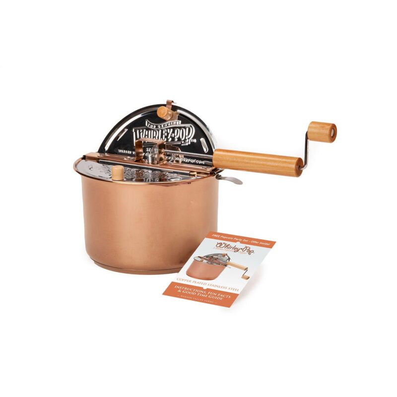 Wabash Valley Farms Luxury Snacking Popcorn Gift Set with Copper Plated Stainless-Steel Popper - Image 2