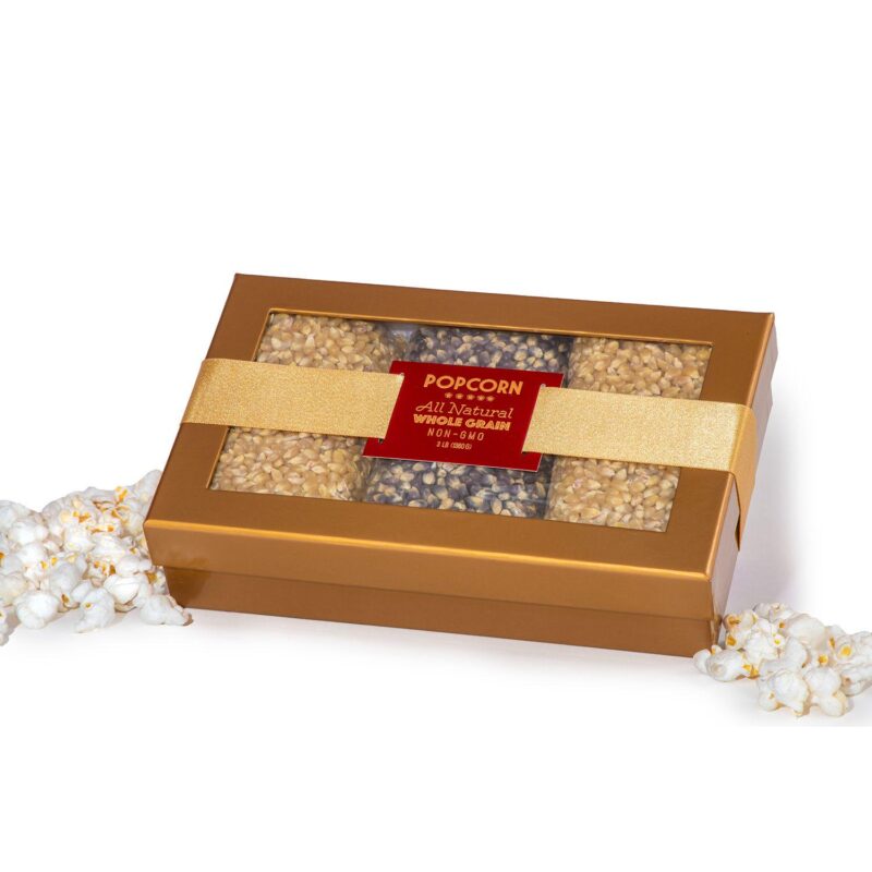 Wabash Valley Farms Luxury Snacking Popcorn Gift Set with Copper Plated Stainless-Steel Popper - Image 4