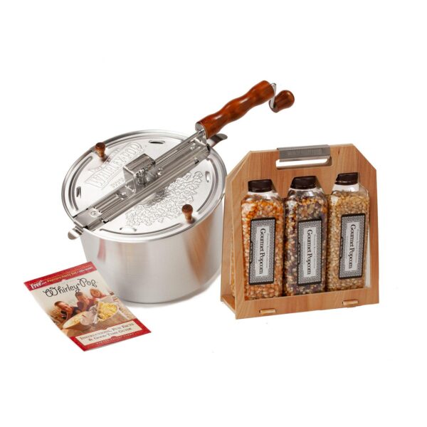 Wabash Valley Farms Whirley-Pop Popcorn Popper Gourmet Popcorn Set