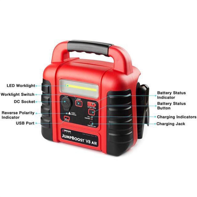 Wagan JumpBoost V6 Air Automotive Jump Starters with Air Compressor and LED Worklight, 12.5 lbs - Image 8