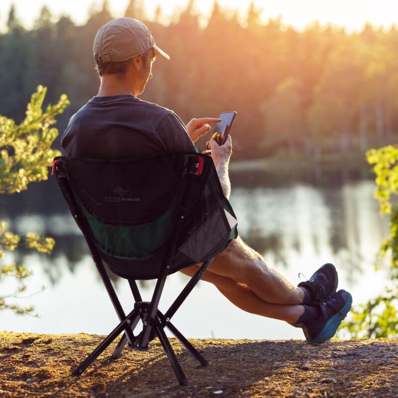 Wakeman Outdoors Lightweight Foldable and Portable Camping Chair - Image 3