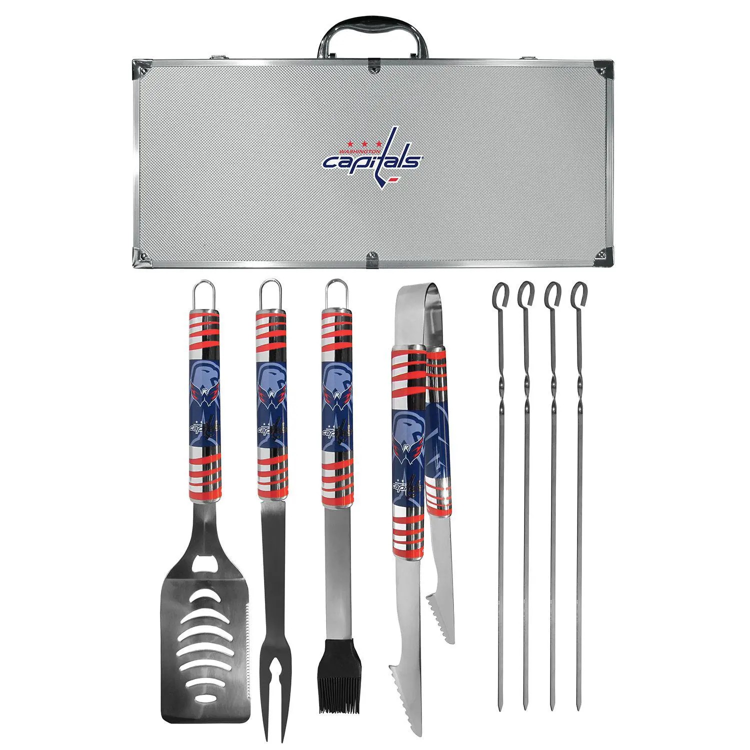 Washington Capitals Tailgater 8-Piece BBQ Grill Set 1 Washington Capitals Tailgater 8-Piece BBQ Grill Set