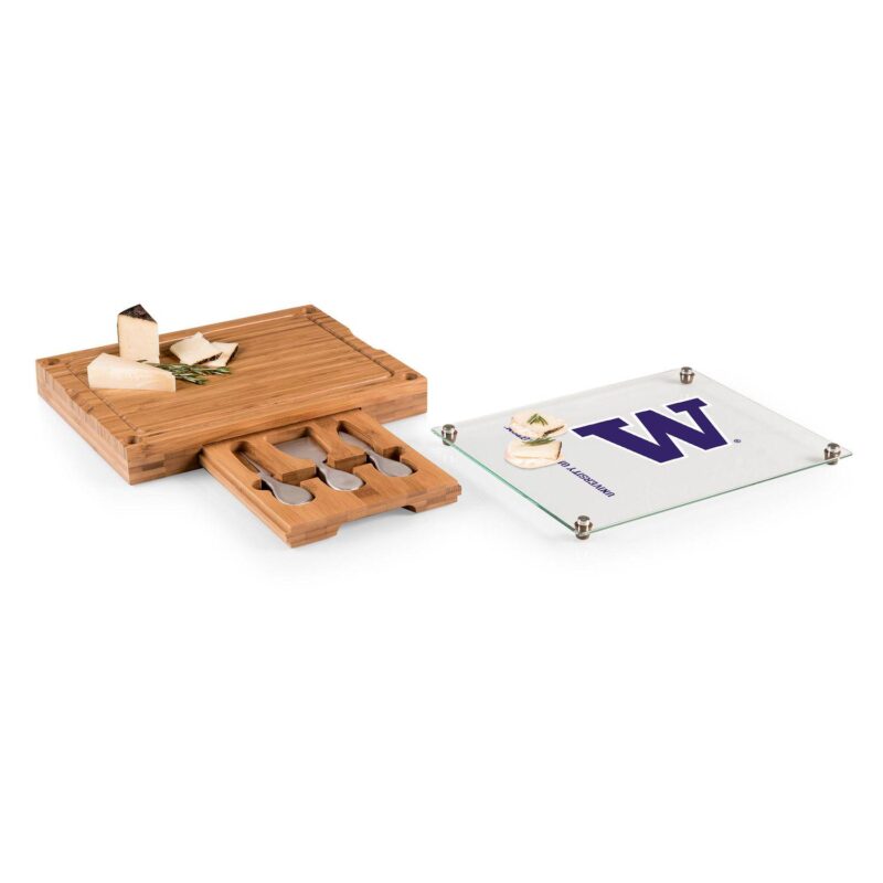 Washington Huskies Concerto Glass-Top Cutting Board Set - Image 2