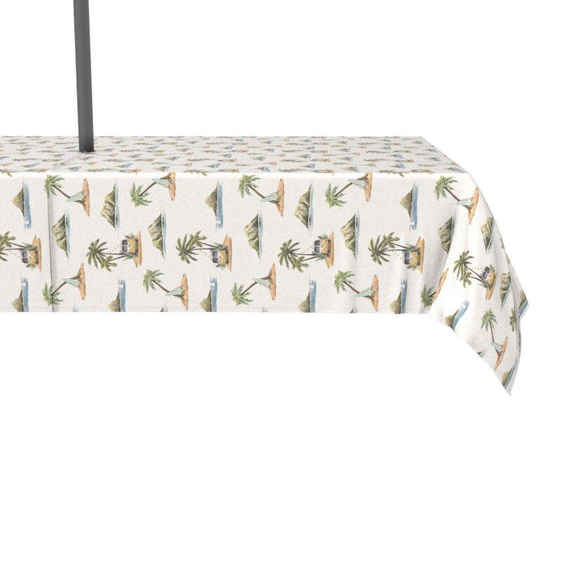 Water Repellent, Outdoor, 100% Polyester, 60x104 , Retro Surf