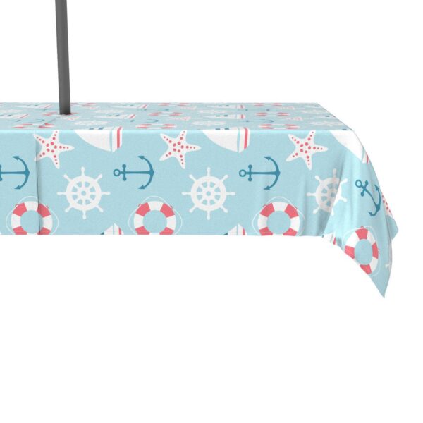 Water Repellent, Outdoor, 100% Polyester, 60x120 , Cartoon Nautical Adventure