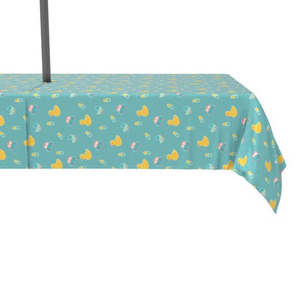 Water Repellent, Outdoor, 100% Polyester, 60x84 , Little Ducks Design