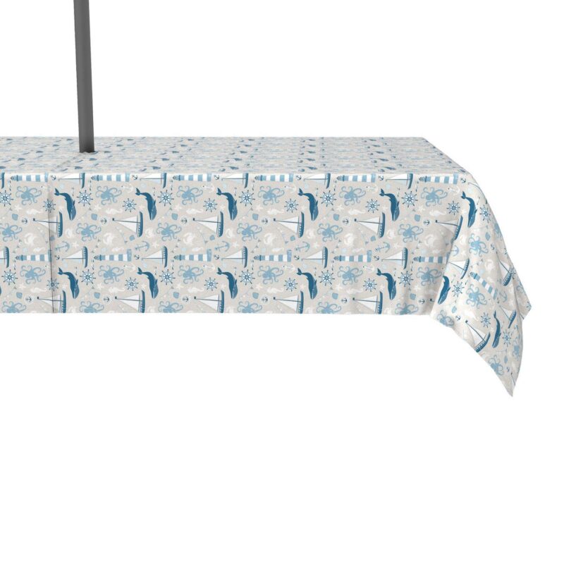 Water Repellent, Outdoor, 100% Polyester, 60x120 , Elements of the Sea
