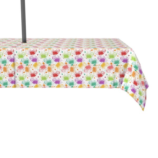 Water Repellent, Outdoor, 100% Polyester, 60x104 , Bold Autumn Leaves and Paint Splatter