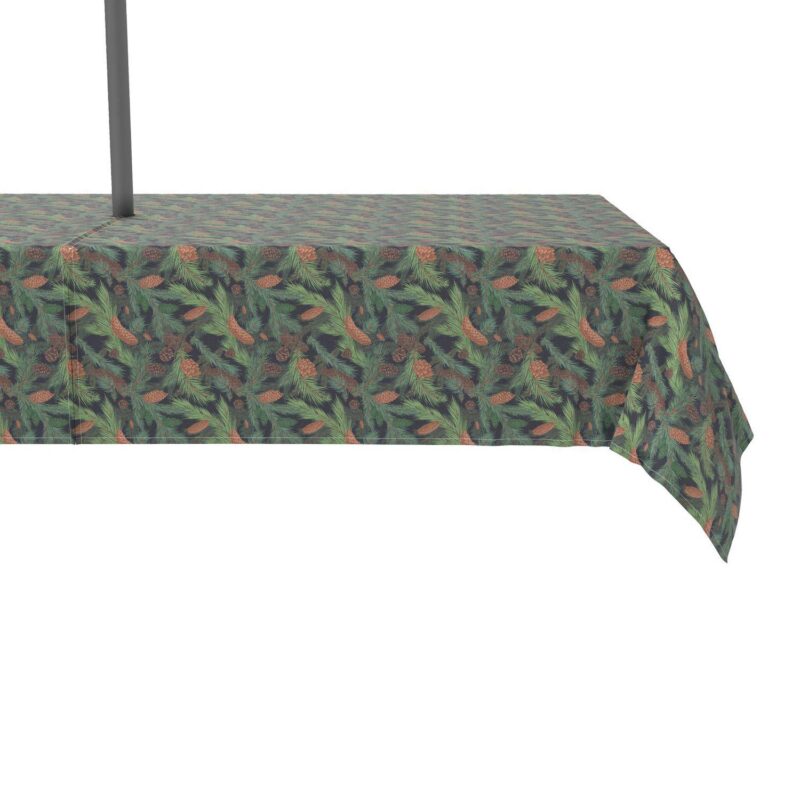 Water Repellent, Outdoor, 100% Polyester, 60x120 , Fir Branches and Green Pines