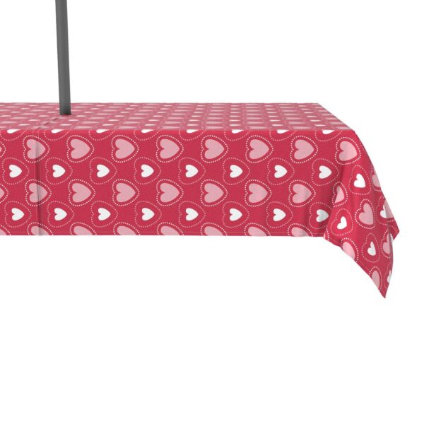 Water Repellent, Outdoor, 100% Polyester, 60x84 , Hearts in Stitches