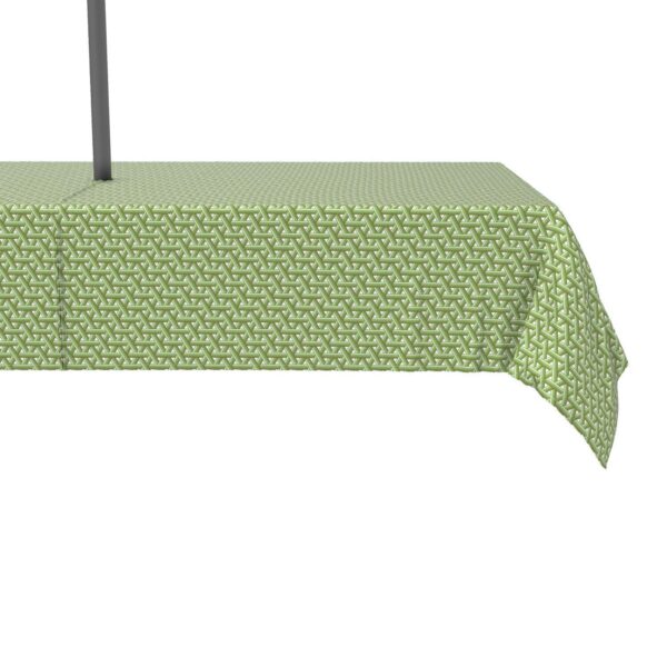 Water Repellent, Outdoor, 100% Polyester, 60x84 , Intertwined Green Wicker