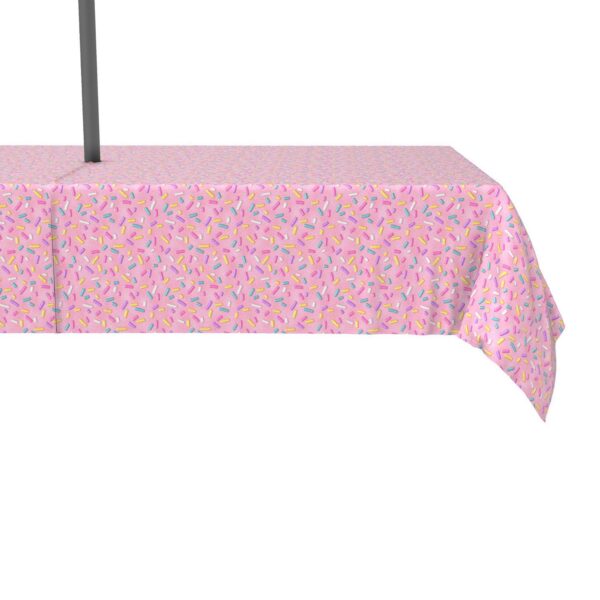 Water Repellent, Outdoor, 100% Polyester, 60x120 , Rainbow Sprinkles Pink