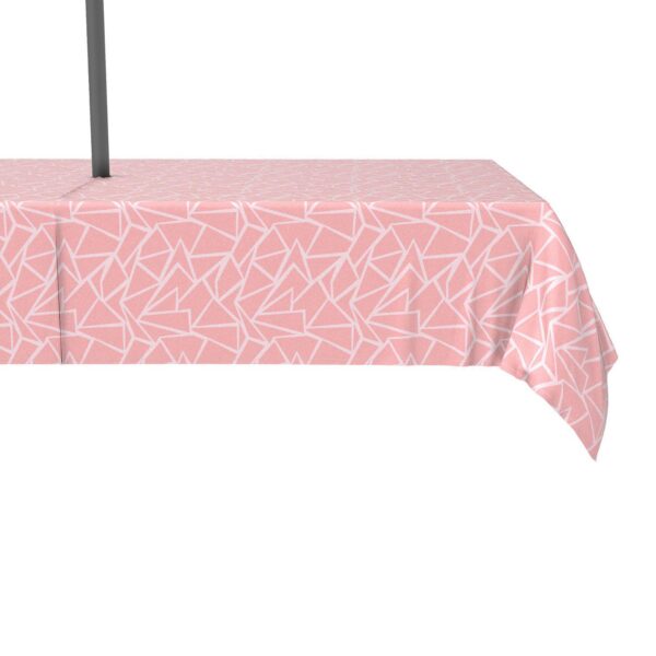 Water Repellent, Outdoor, 100% Polyester, 60x104 , Geometric Shapes Pink