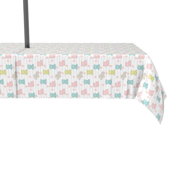 Water Repellent, Outdoor, 100% Polyester, 60x120 , Pastel Hippos