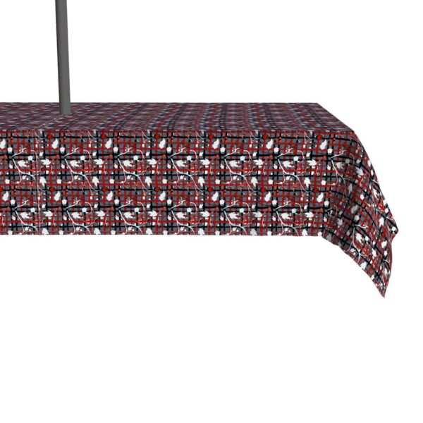 Water Repellent, Outdoor, 100% Polyester, 60x120 , Red Beautiful Berry Weave