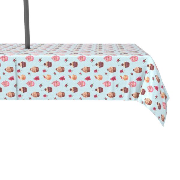 Water Repellent, Outdoor, 100% Polyester, 60x120 , Vintage Cupcakes and Dots