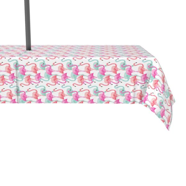 Water Repellent, Outdoor, 100% Polyester, 60x84 , Flamingo Beach