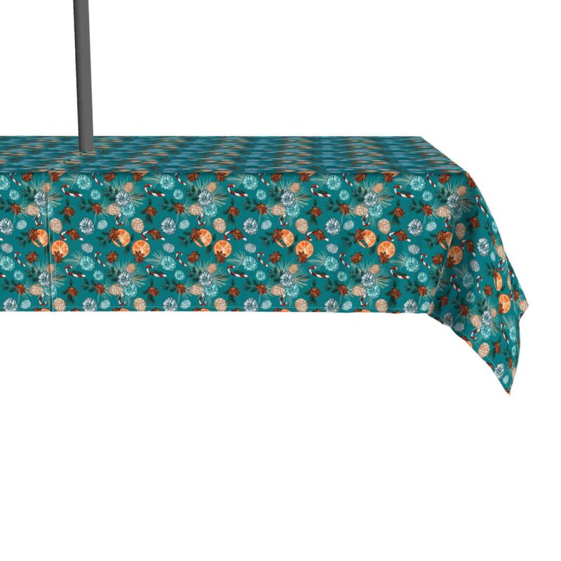 Water Repellent, Outdoor, 100% Polyester, 60x84 , Vintage Winter Pattern