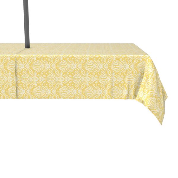 Water Repellent, Outdoor, 100% Polyester, 60x104 , Yellow Keyhole Damask