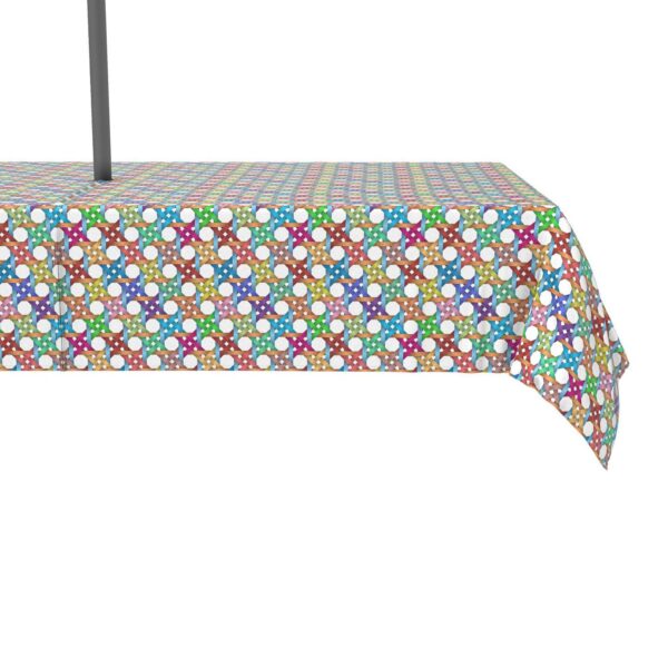 Water Repellent, Outdoor, 100% Polyester, 60x104 , Abstract Colorful Octagon