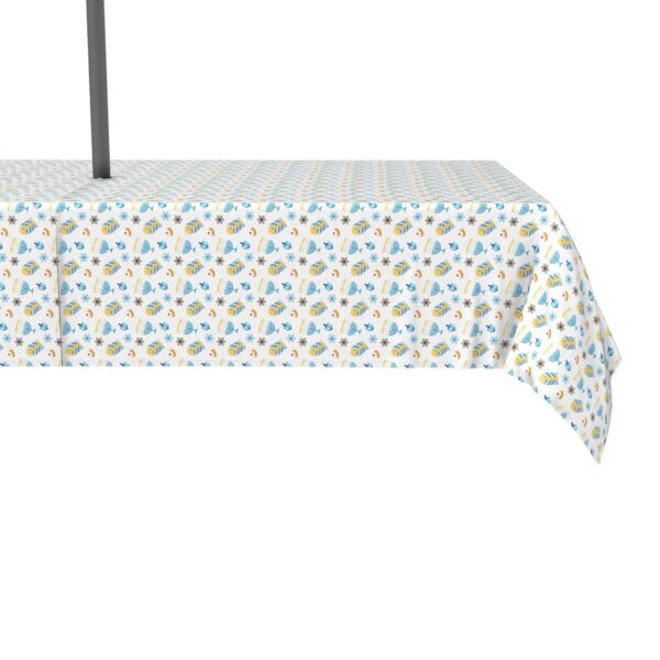 Water Repellent, Outdoor, 100% Polyester, 60x104 , Cute Menorahs and Stars