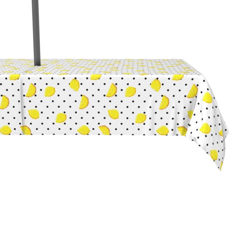 Water Repellent, Outdoor, 100% Polyester, 60x104 , Summertime Lemons