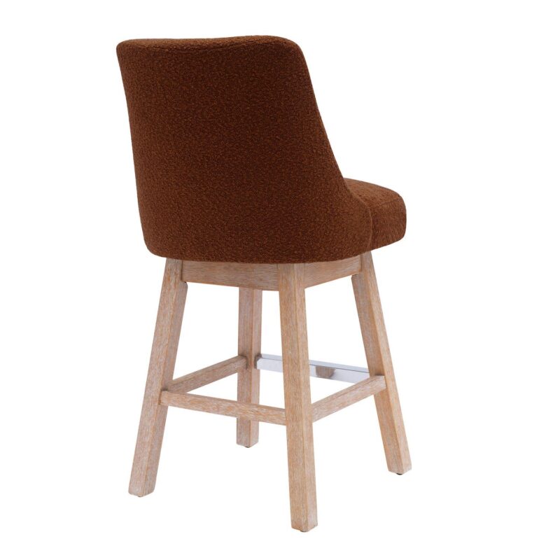 Westintrends 26  Upholstered Swivel Counter Stool - Image 3