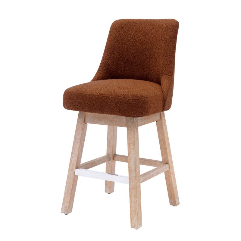 Westintrends 26  Upholstered Swivel Counter Stool - Image 4