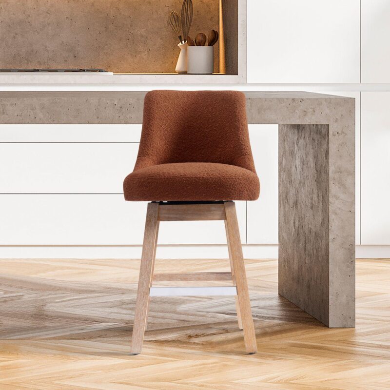 Westintrends 26  Upholstered Swivel Counter Stool - Image 2