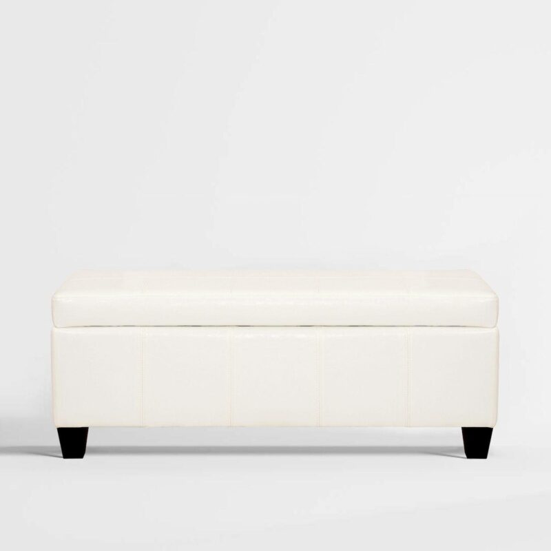 Westintrends 42  Faux Leather Storage Ottoman - Image 7
