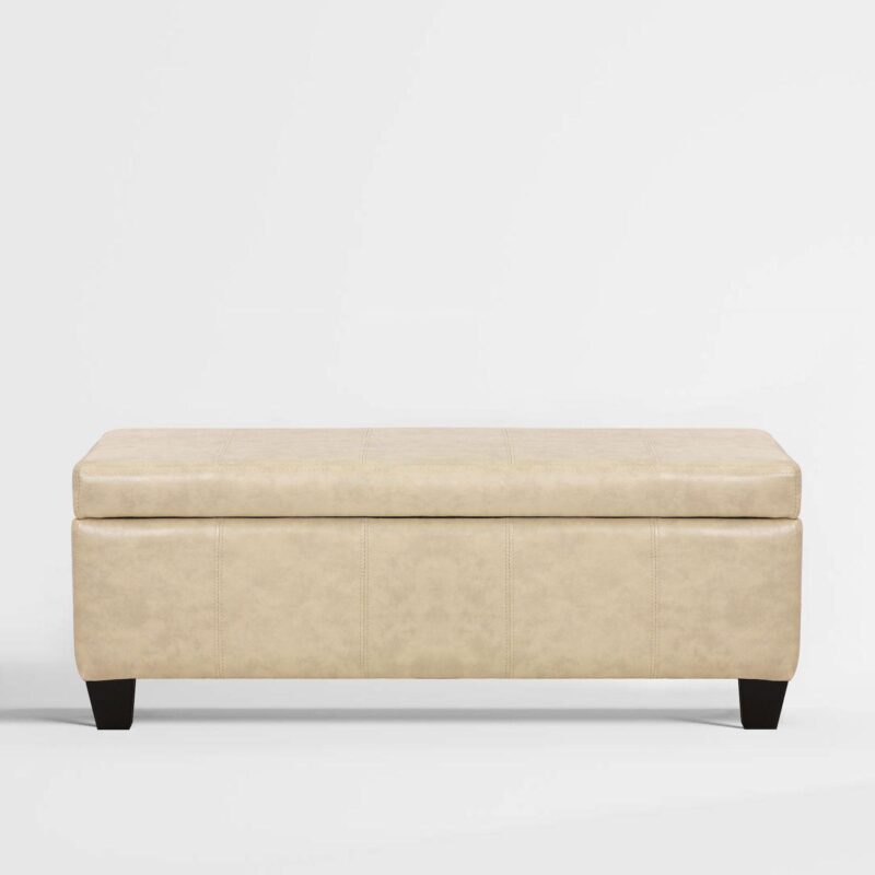 Westintrends 42  Faux Leather Storage Ottoman - Image 6