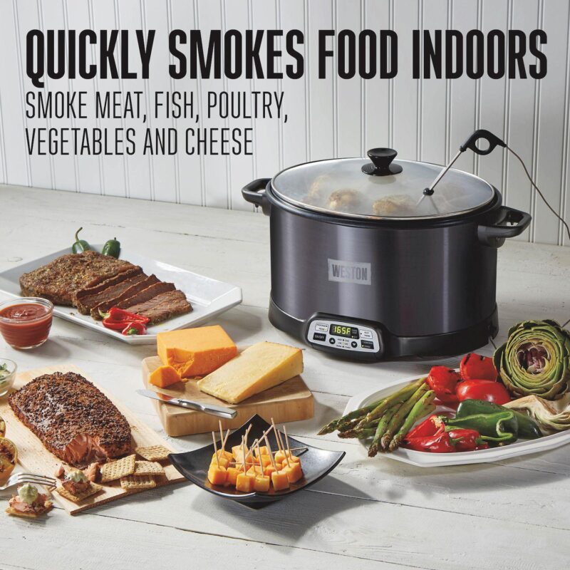Weston 2-in-1 Indoor Smoker and 6 Qt. Slow Cooker with Party Dipper - Image 2