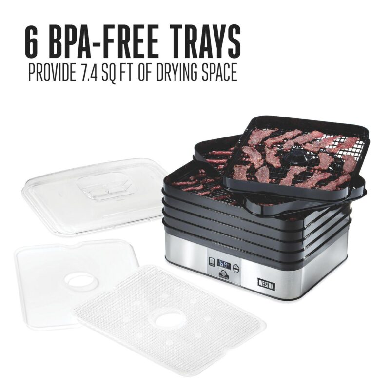 Weston 6-Tray Digital Food Dehydrator Plus - Image 3