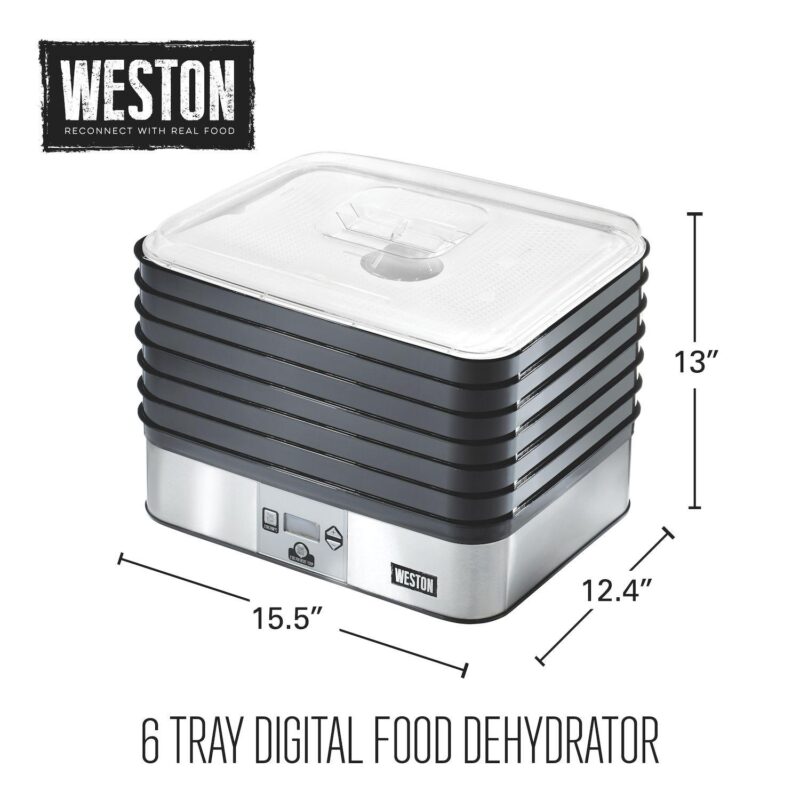 Weston 6-Tray Digital Food Dehydrator Plus - Image 8
