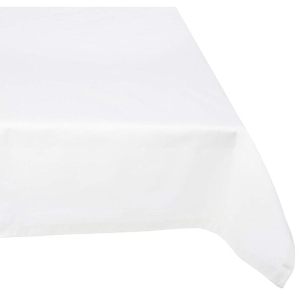 White Restaurant Quality Rectangular Cotton Tablecloth 60  x 84