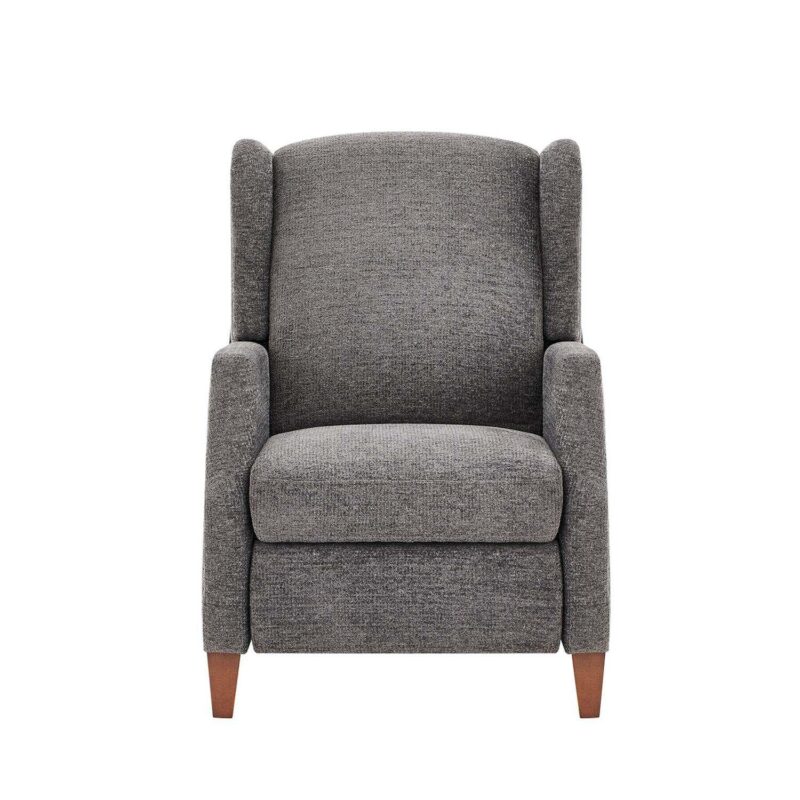 Wingback Fabric Push Back Recliner With Rivet Detailing, Single Sofa Chair With Side Pocket - Image 6