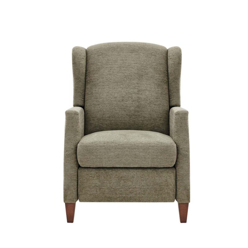 Wingback Fabric Push Back Recliner With Rivet Detailing, Single Sofa Chair With Side Pocket - Image 4